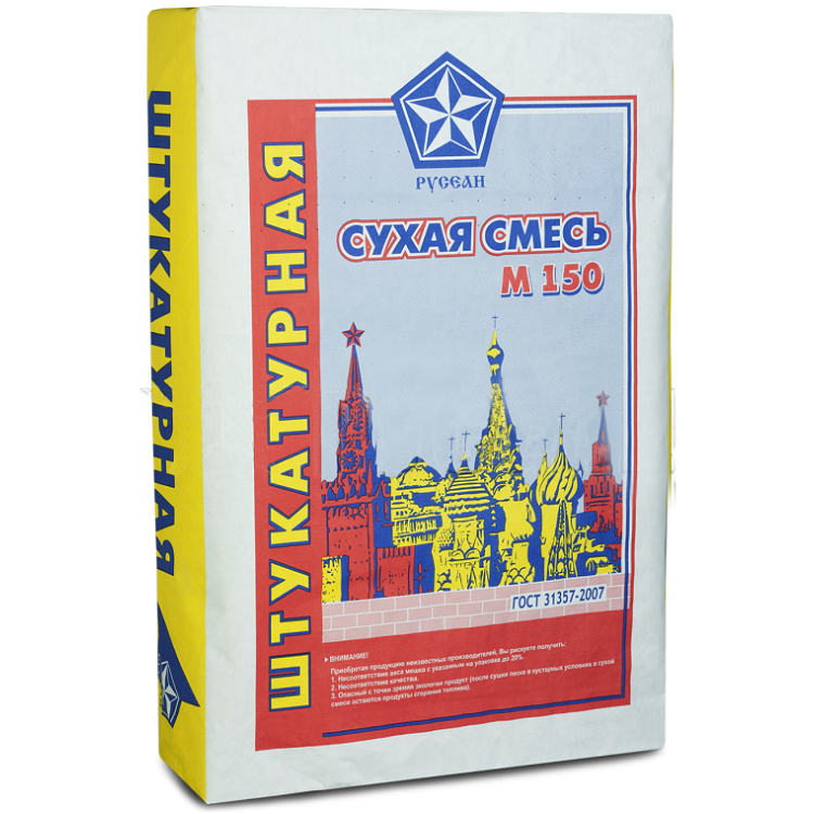 Сухая смесь Русеан М-150 штукатурная 40 кг