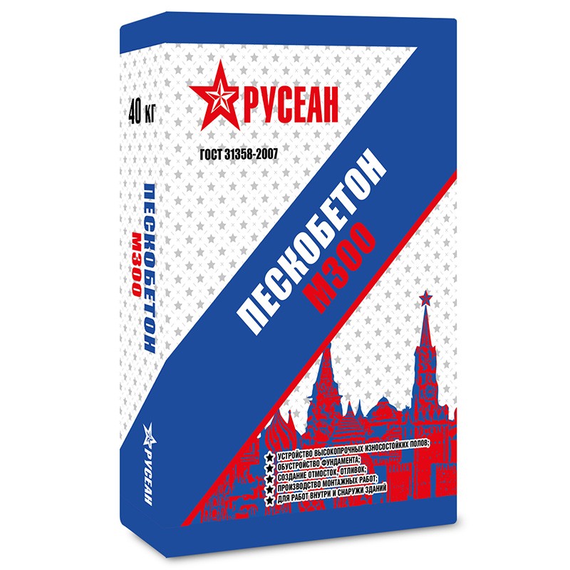 Пескобетон М300 РУСЕАН 40кг