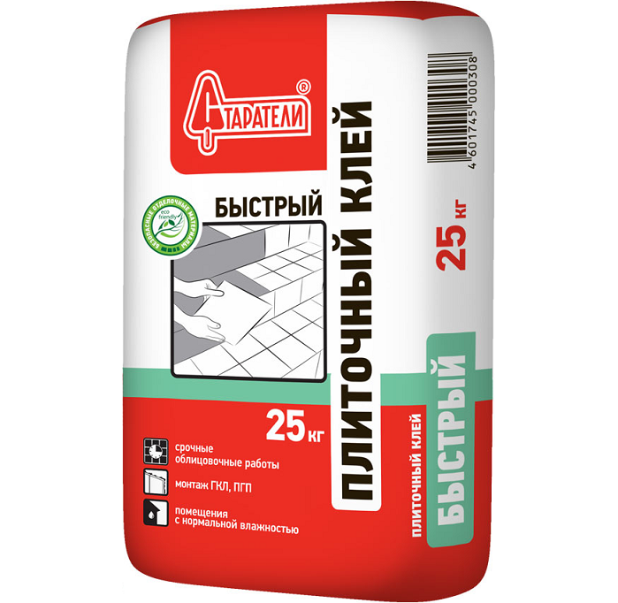 Плиточный клей Старатели Быстрый 25 кг
