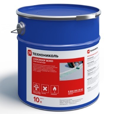 Клей полиуретановый Технониколь Logicroof Bond контактный 10 л