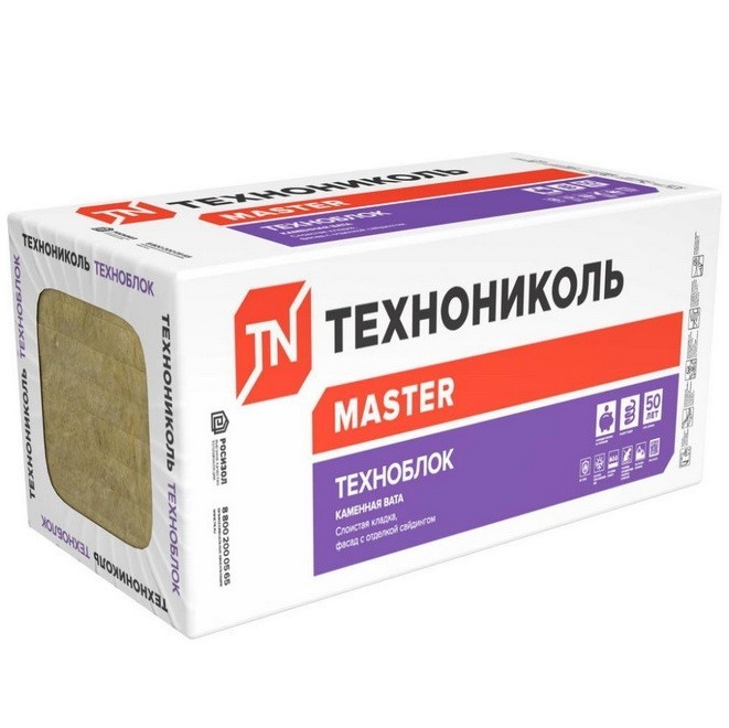 Базальтовая вата Технониколь Техноблок Стандарт 1200х600х100 мм 4 плиты в упаковке