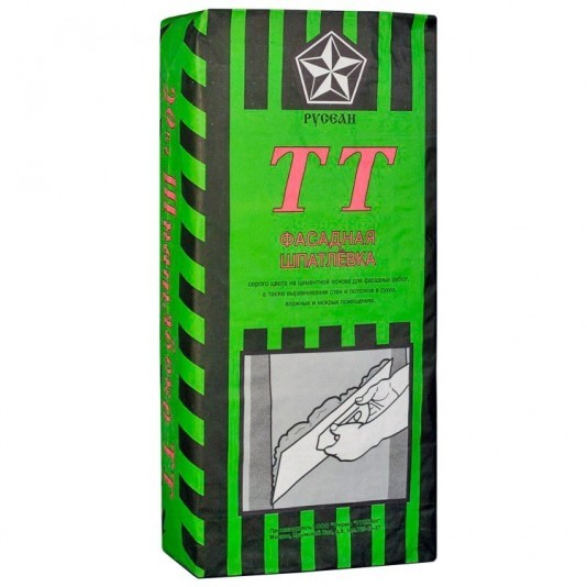 Шпатлевка фасадная Русеан ТТ 20 кг