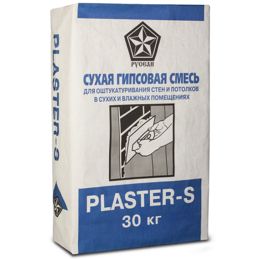 Штукатурка гипсовая Русеан Plaster-S 30 кг
