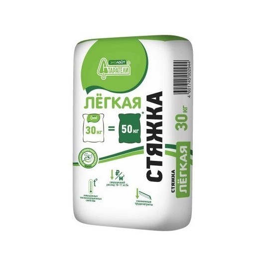 Стяжка пола Старатели Эколайт легкая 30 кг