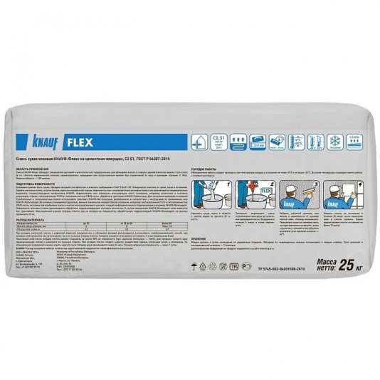 Клей для плитки Knauf Флекс эластичный 25 кг