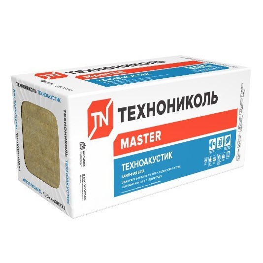 Базальтовая вата Технониколь Техноакустик 1200х600х50 мм 12 плит в упаковке