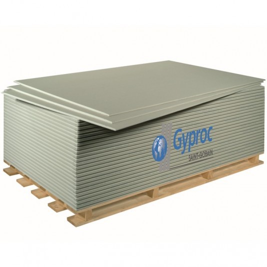 Гипсокартон (ГКЛ) Gyproc GKB ПрК 2500х1200х12,5 мм